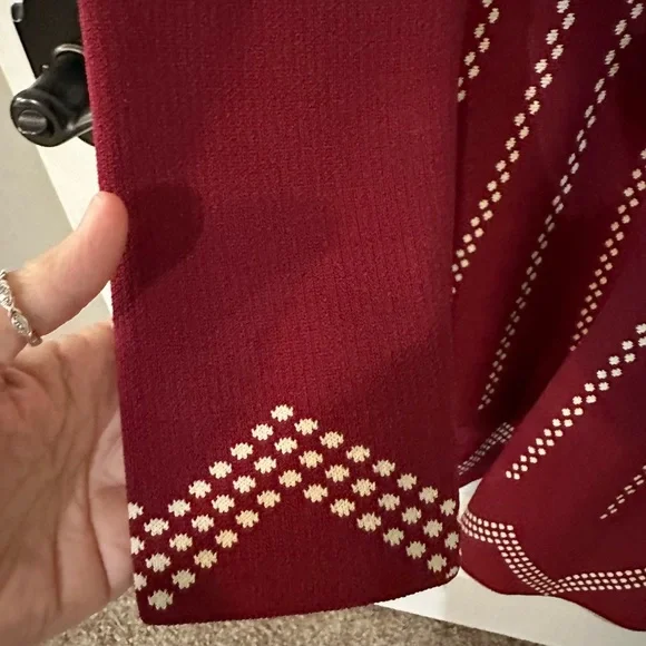 Gianni Bini Burgundy Red Kortni Sweater Fit and Flare Dress Sz S - Picture 4 of 7